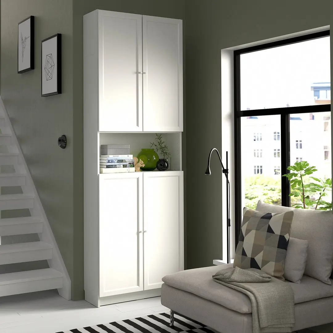 Biblioteca Ikea Billy/Oxberg raft deschis 80x30x237 (Alb)