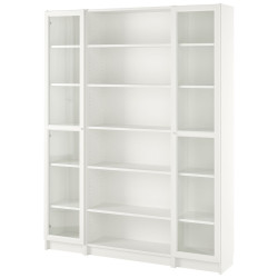 Biblioteca Ikea Billy/Oxberg usi sticla 160x202 (Alb) Thumb