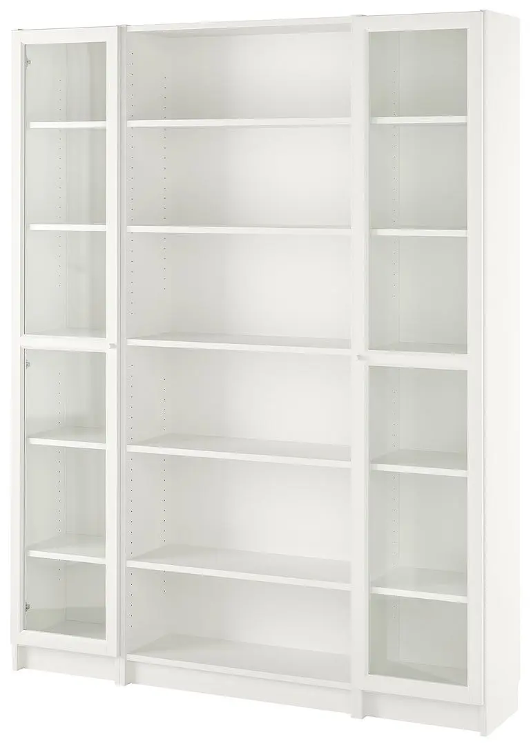 Biblioteca Ikea Billy/Oxberg usi sticla 160x202 (Alb)