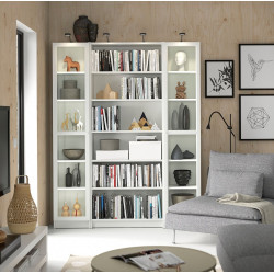 Biblioteca Ikea Billy/Oxberg usi sticla 160x202 (Alb)