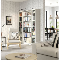 Biblioteca Ikea Billy/Oxberg usi sticla 160x202 (Alb) Thumb