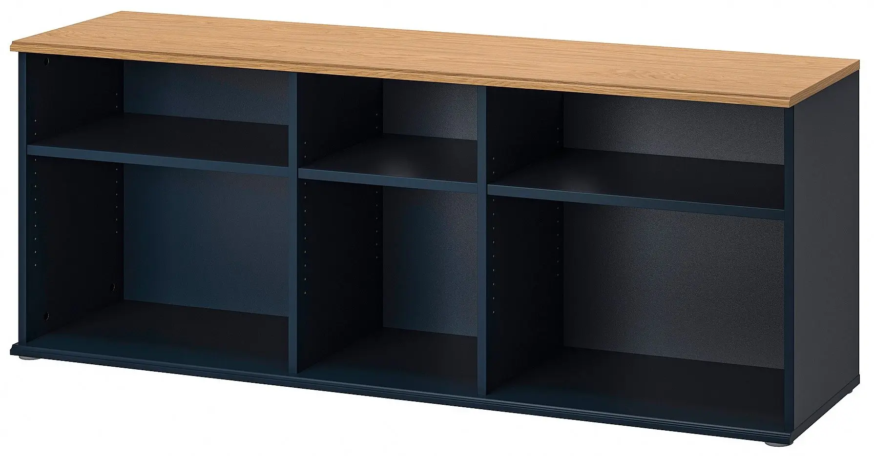 Tumba pentru TV Ikea Skruvby 156x38x60 (Negru-Albastru)
