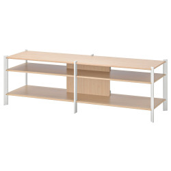 Tumba pentru TV Ikea Jattesta 160x40x49 (Alb/Bambus Deschis) Thumb