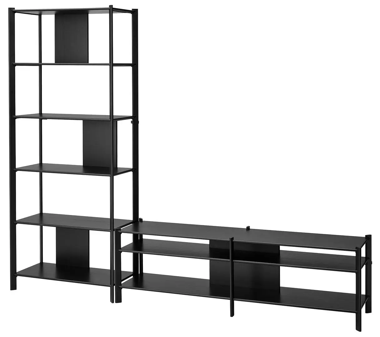 Tumba pentru TV combinata Ikea Jattesta 240x40x194 (Negru)