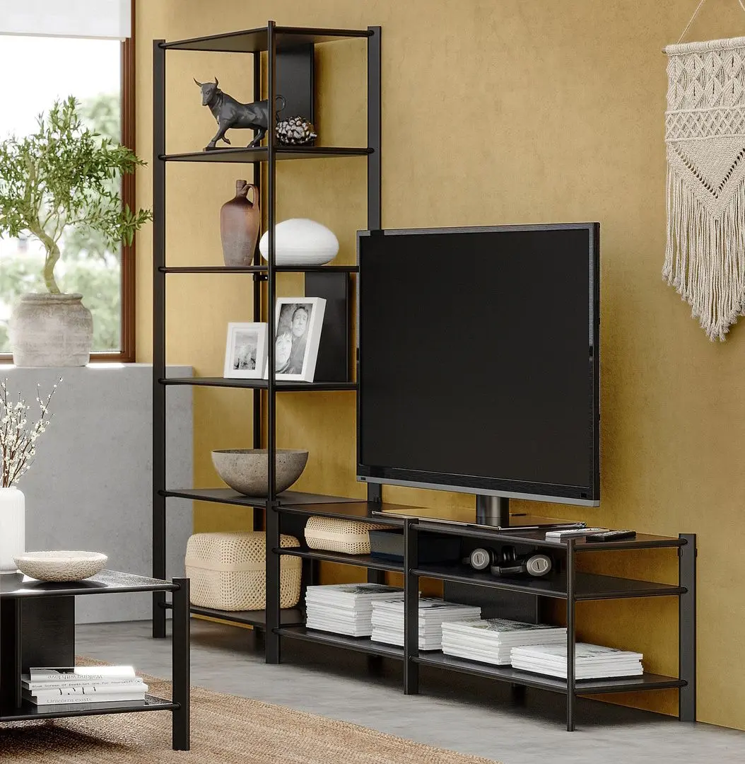 Tumba pentru TV combinata Ikea Jattesta 240x40x194 (Negru)
