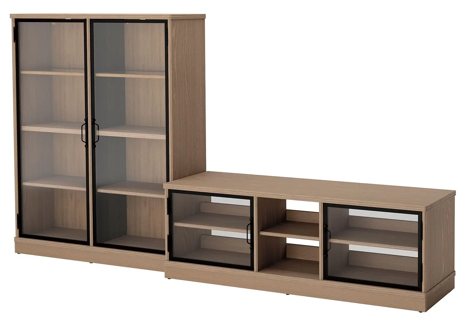 Тумба РТВ Ikea Lanesund 282x47x152 (Серо-коричневый)