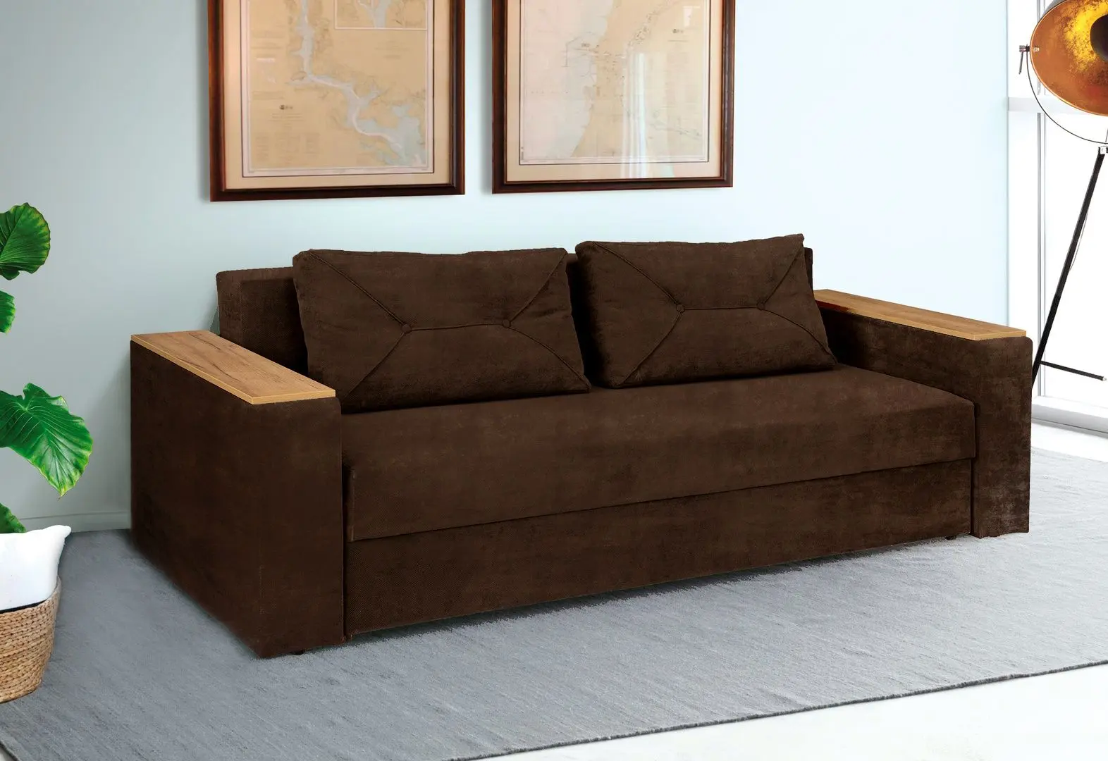 Диван Modern Dallas New Vavilon 64 (Brown/Oak)