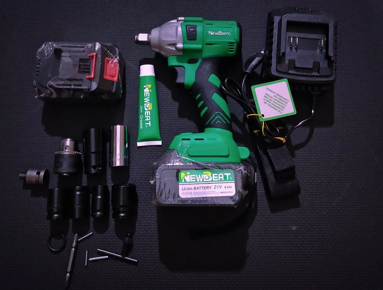 Гайковёрт ударный Newbeat NBT-CIW-21В (Green/Black)