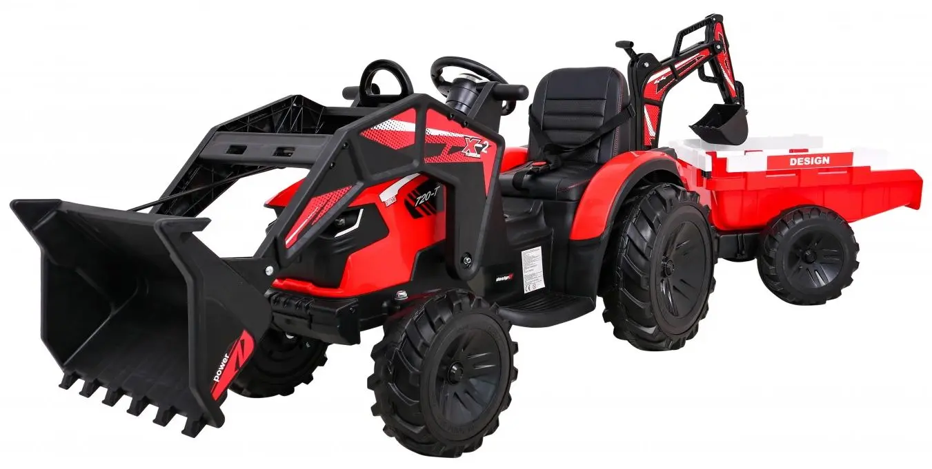 Электротрактор с прицепом Ramiz 720-T (Red)