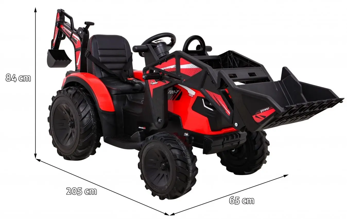 Электротрактор с прицепом Ramiz 720-T (Red)