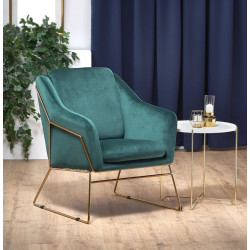 Fotoliu Halmar Soft 3 (Dark Green/Gold)