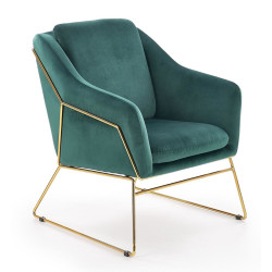 Fotoliu Halmar Soft 3 (Dark Green/Gold) Thumb