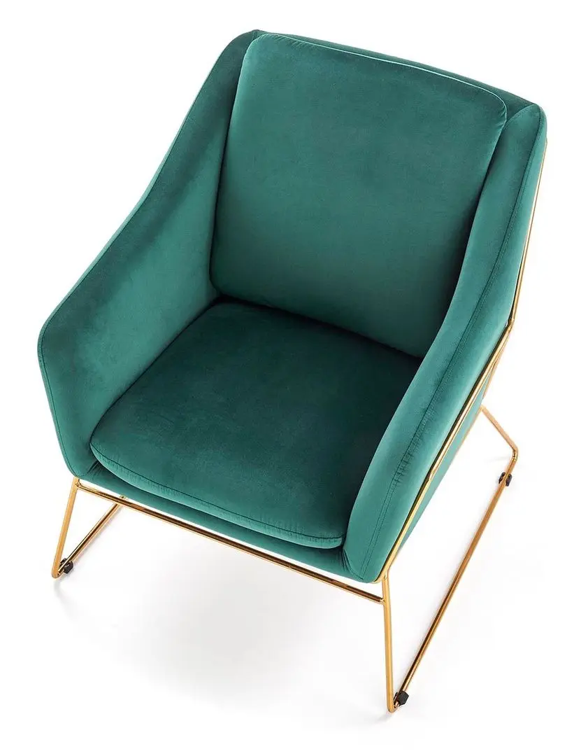 Fotoliu Halmar Soft 3 (Dark Green/Gold)