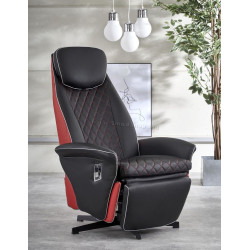 Fotoliu-recliner Halmar Camaro (Black/Red)