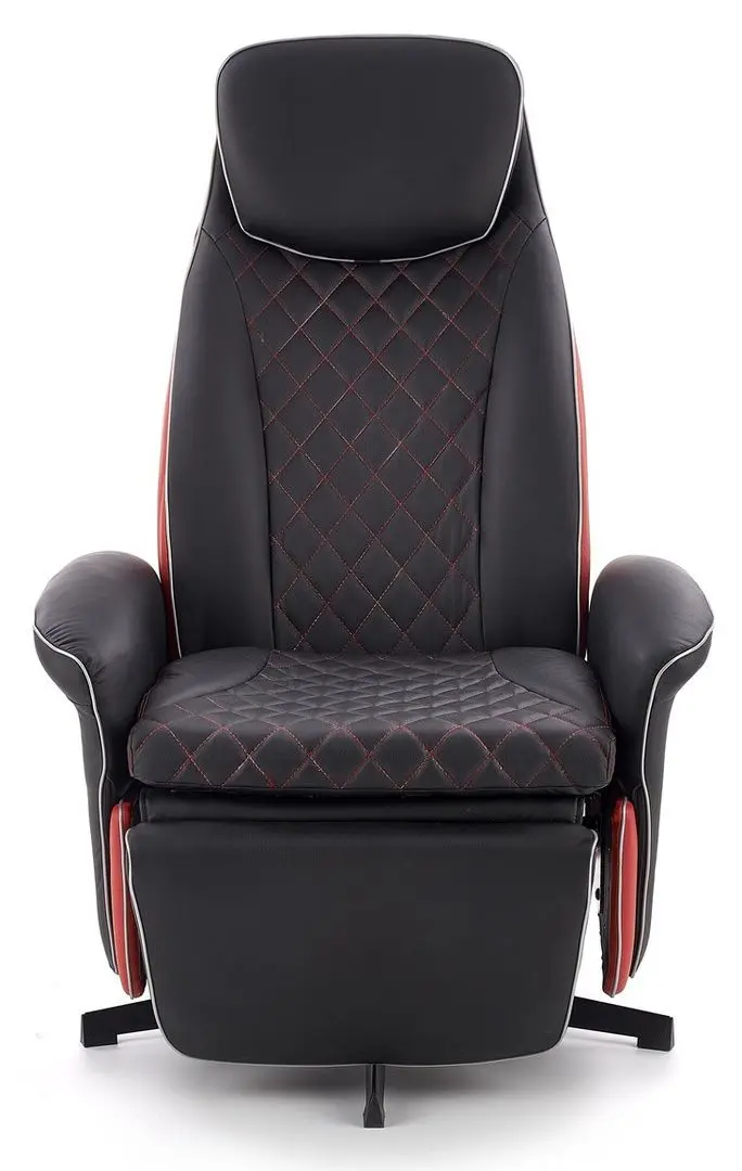 Fotoliu-recliner Halmar Camaro (Black/Red)