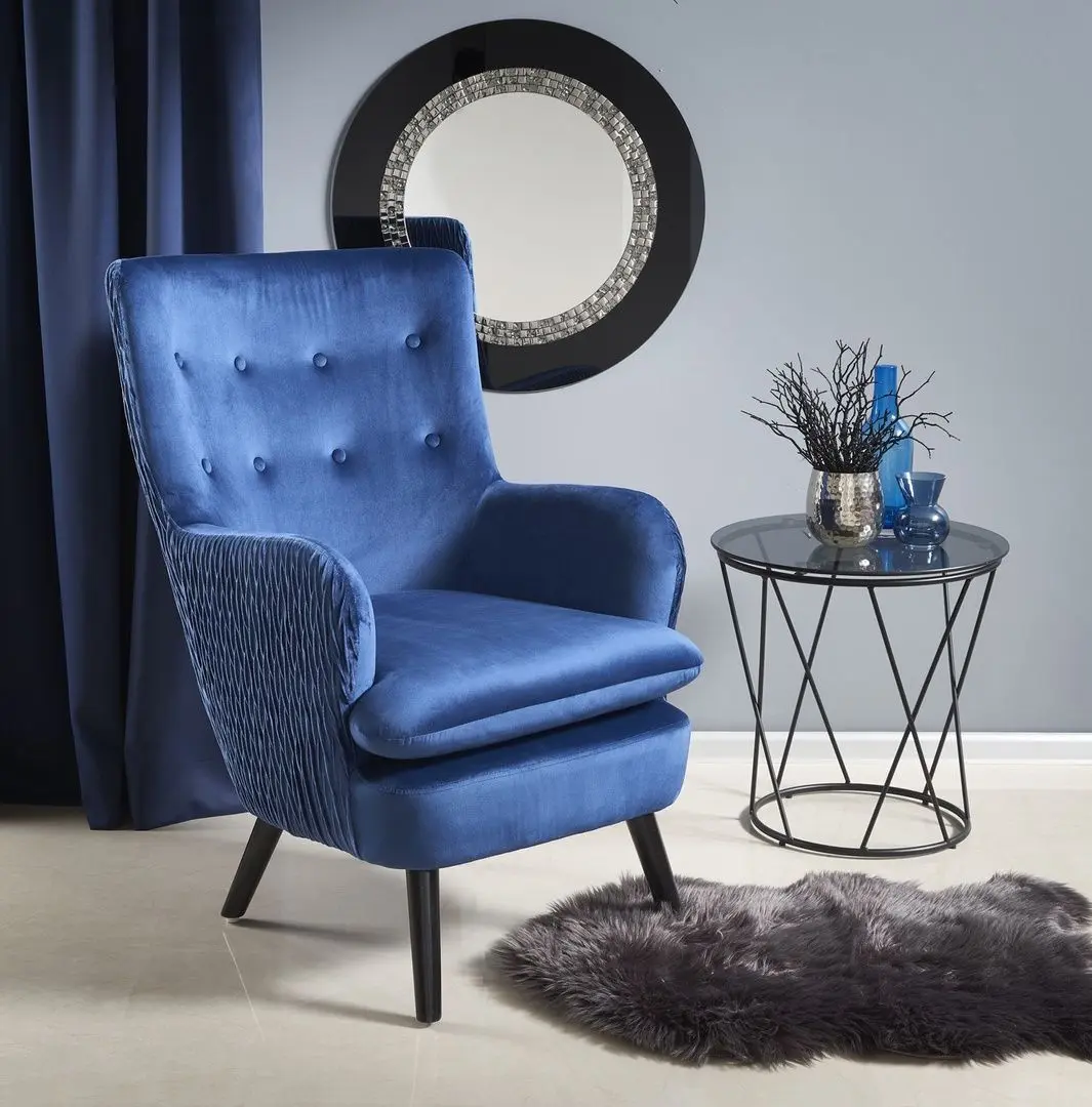 Кресло Halmar Ravel (Dark Blue/Black)