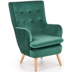 Fotoliu Halmar Ravel (Dark Green/Natural) Thumb