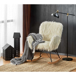 Fotoliu balansoar Halmar Austin (Cream/Black/Natural)