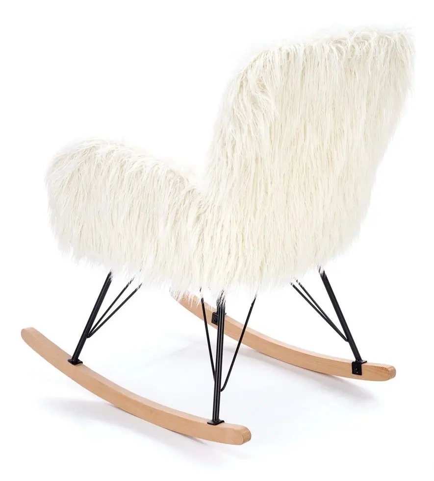 Fotoliu balansoar Halmar Austin (Cream/Black/Natural) - 5