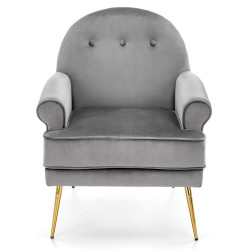 Fotoliu Halmar Santi (Gray/Golden) Thumb