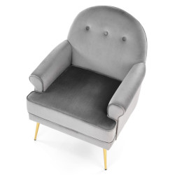 Fotoliu Halmar Santi (Gray/Golden) Thumb