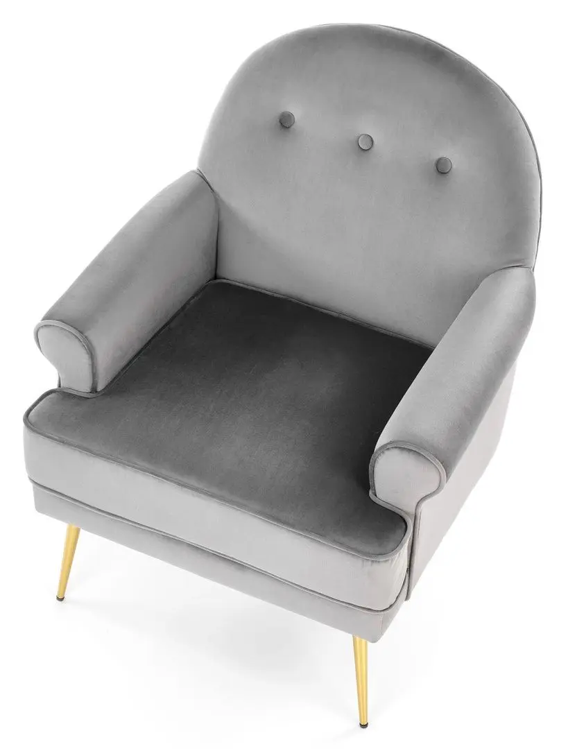 Fotoliu Halmar Santi (Gray/Golden) - 3