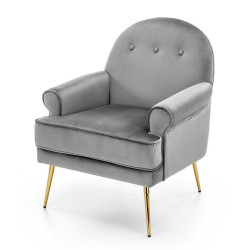 Fotoliu Halmar Santi (Gray/Golden) Thumb