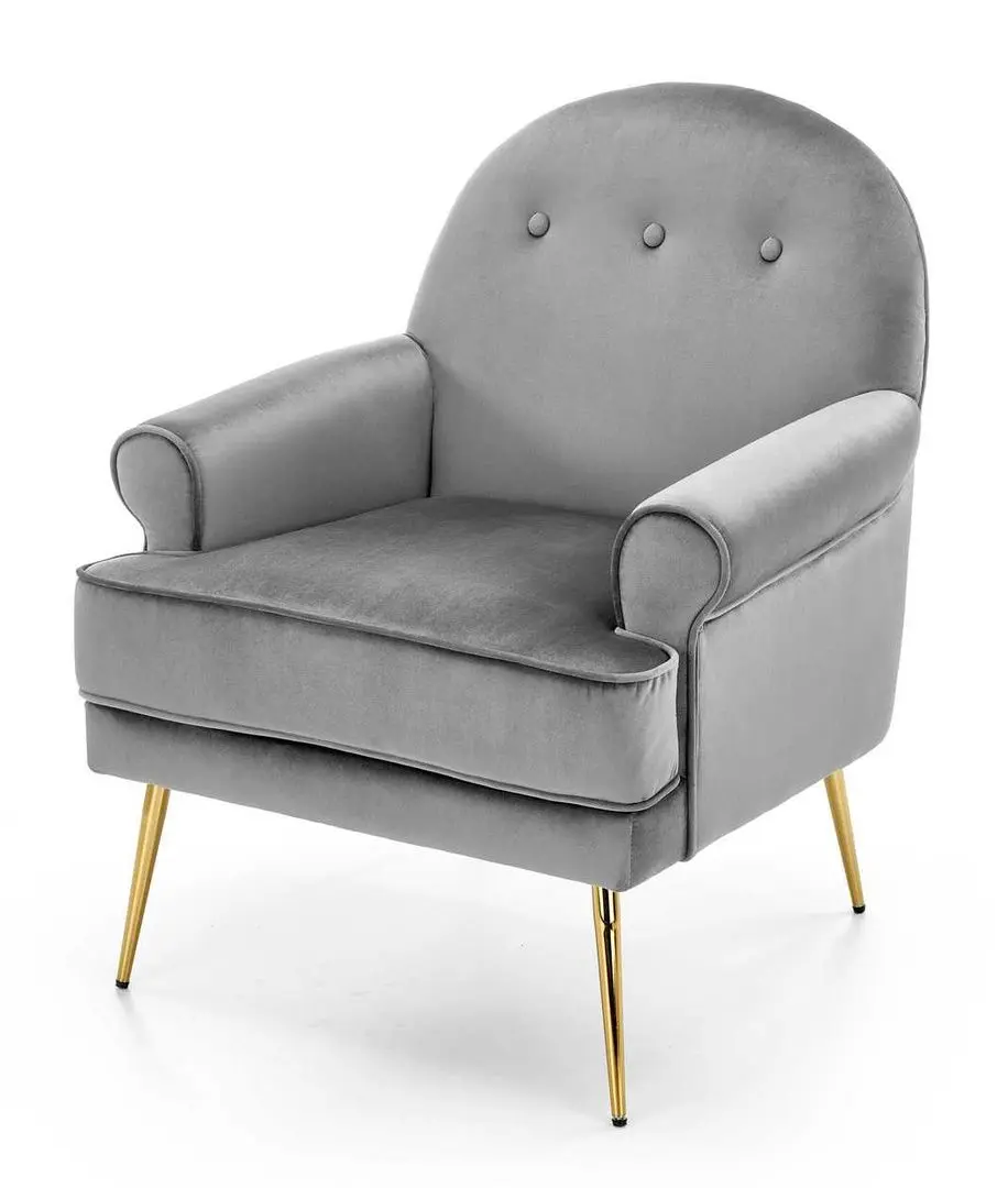 Fotoliu Halmar Santi (Gray/Golden) - 2