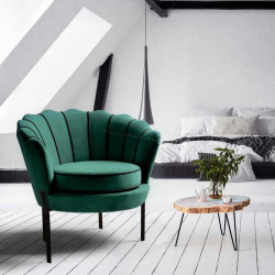 Fotoliu Halmar Angelo (Dark Green/Black)