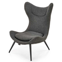 Fotoliu Halmar Atlantis (Dark Gray/Black) Thumb