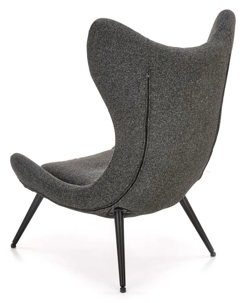 Fotoliu Halmar Atlantis (Dark Gray/Black)