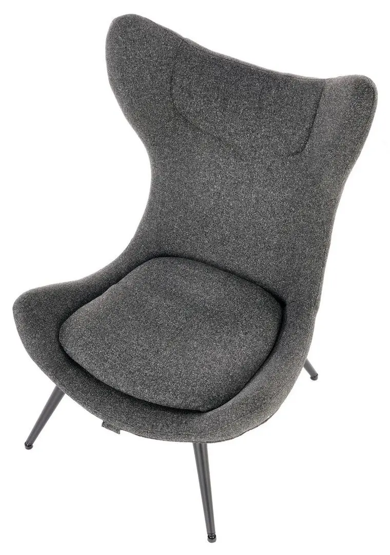 Fotoliu Halmar Atlantis (Dark Gray/Black)