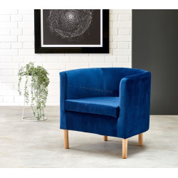 Fotoliu Halmar Clubby 2 (Dark Blue/Natural)