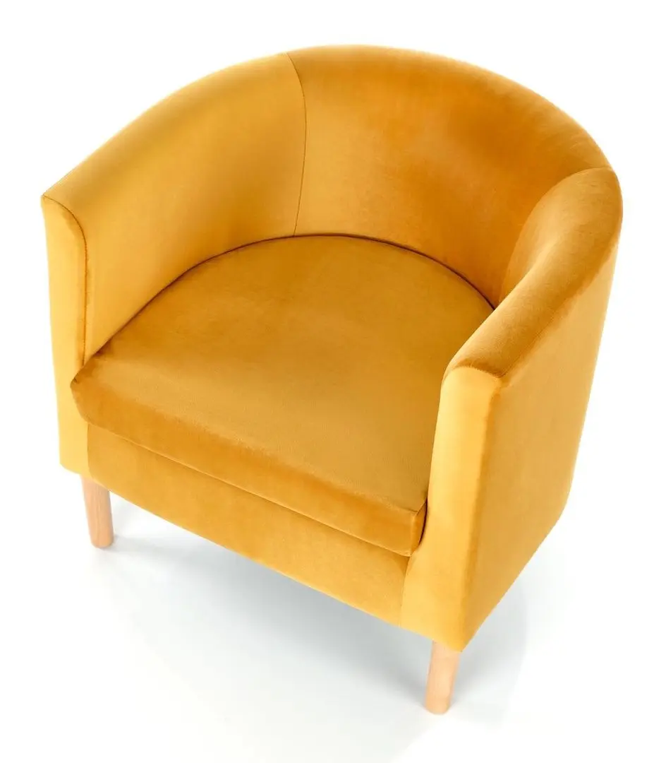 Fotoliu Halmar Clubby 2 (Mustard/Natural) - 7