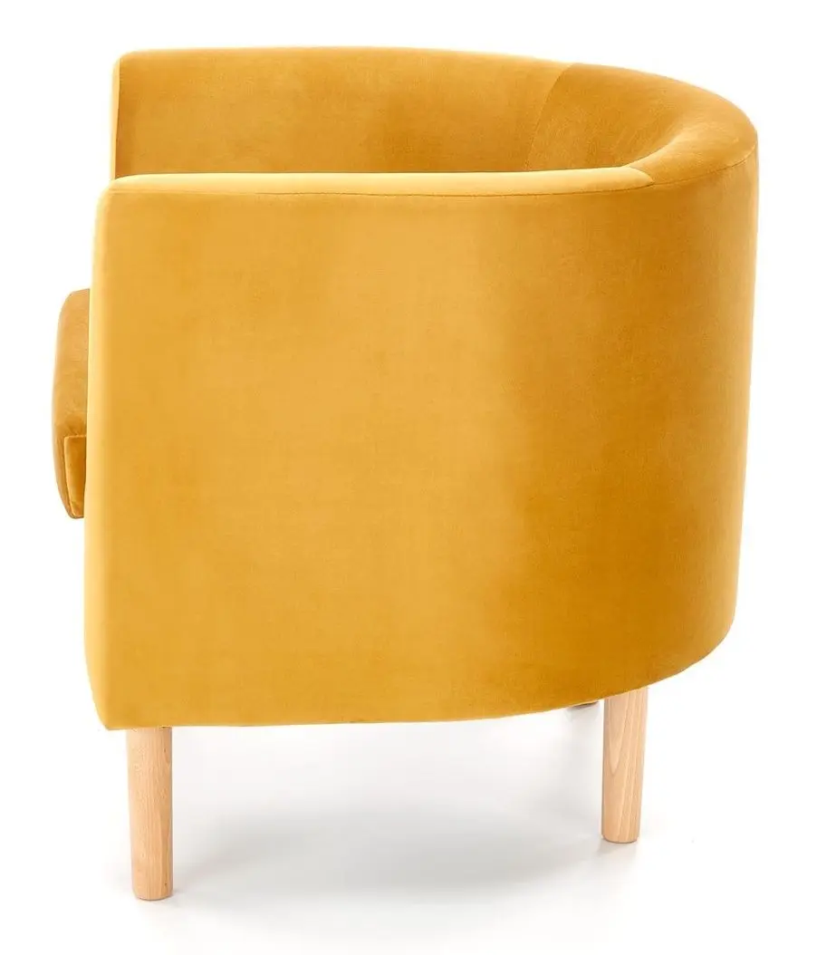 Fotoliu Halmar Clubby 2 (Mustard/Natural) - 5