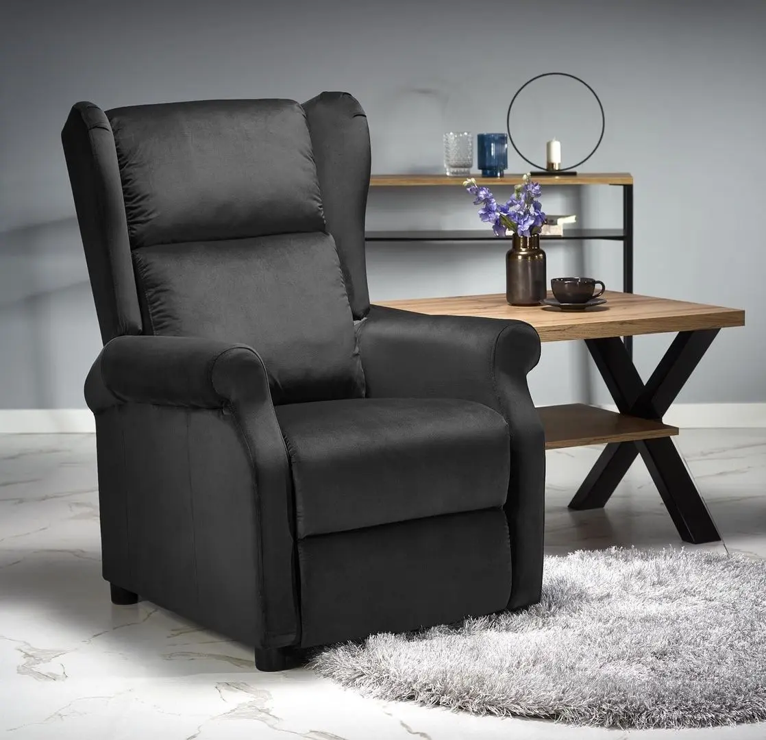 Fotoliu-recliner Halmar Agustin 2 (Black)