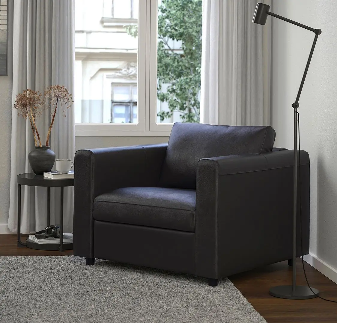 Fotoliu Ikea Vimle/Grann/Bomstad (Negru)