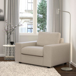 Fotoliu Ikea Vimle/Gunnared cu brate late (Bej)