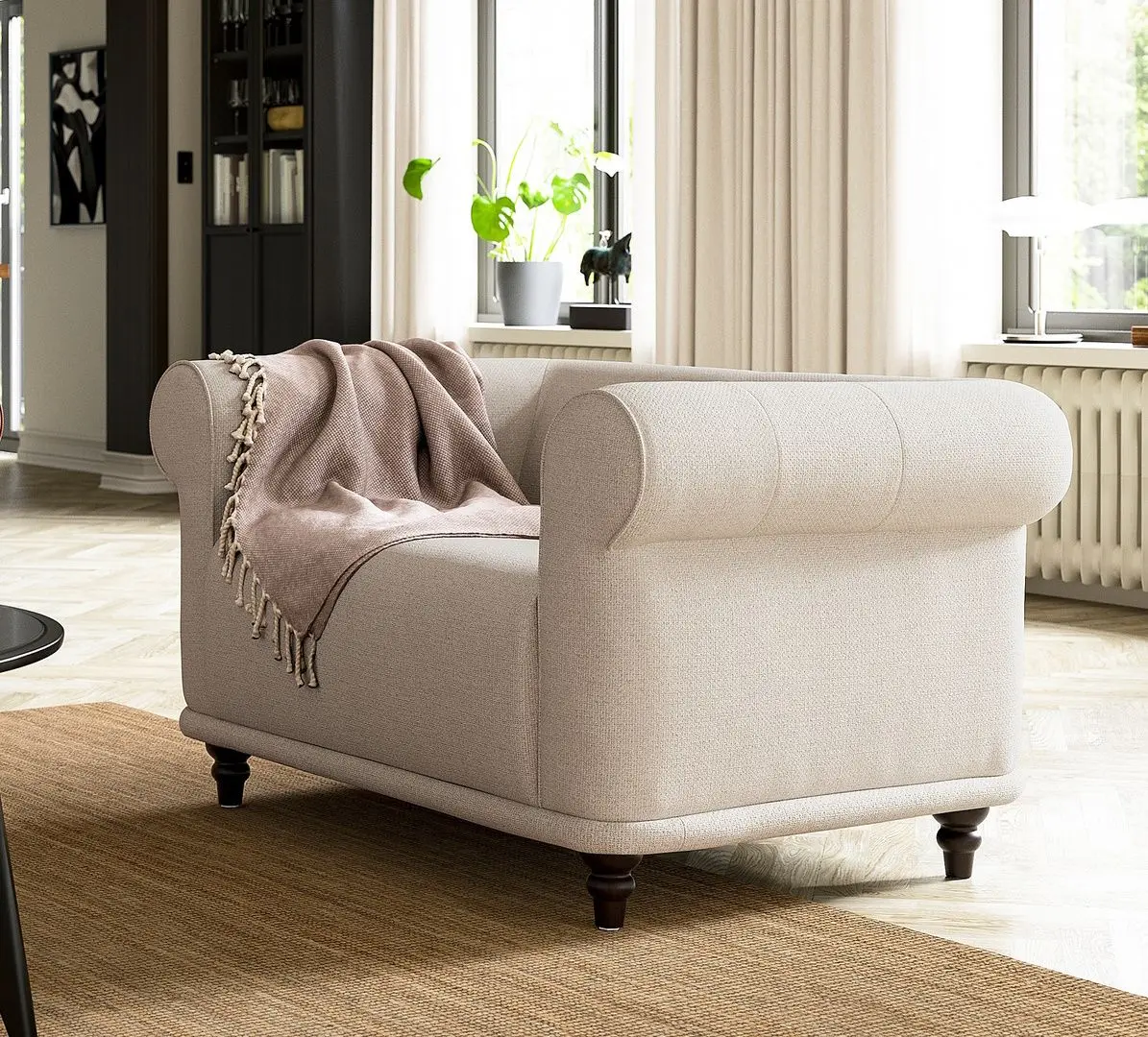 Fotoliu Ikea Viskafors/Lejde 1.5 locuri (Bej deschis/Maro)