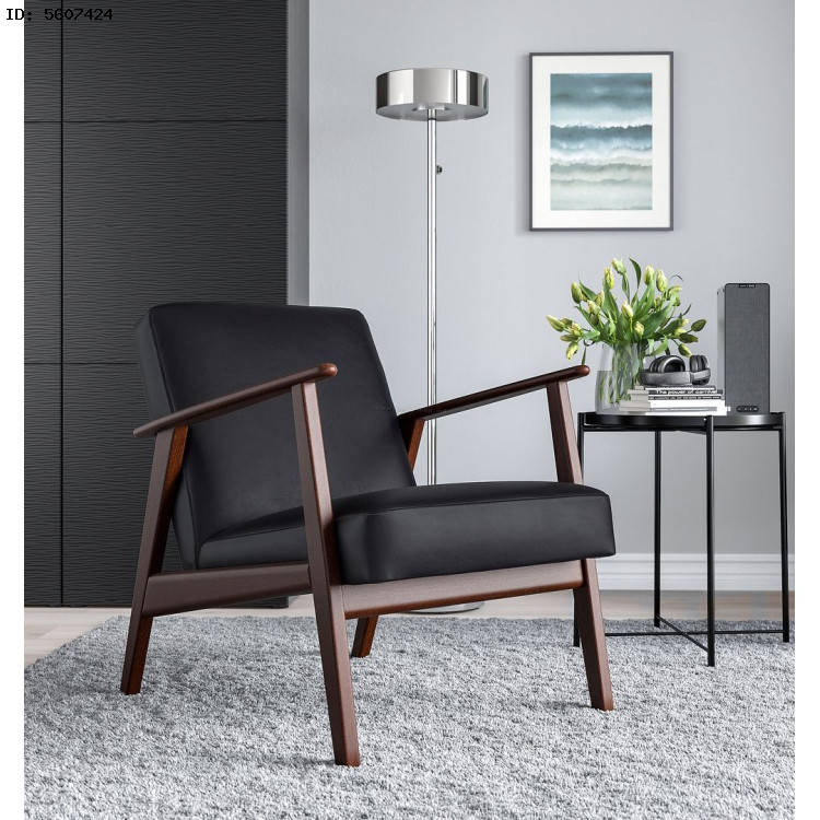Fotoliu Ikea Ekenaset/Jonsbyn (Negru)
