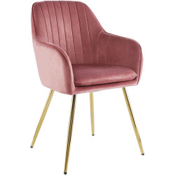 Scaun Tempo Kondela Adlam New (Pink/Chrome Gold) Thumb