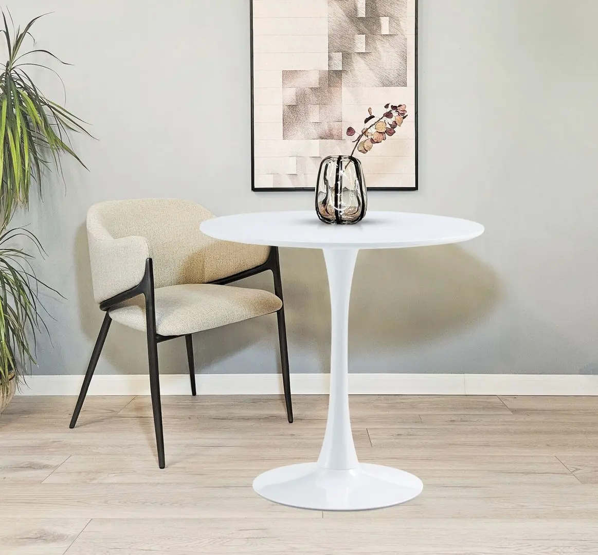 Masa Tempo Kondela Reventon New 80x80 (White Matte)