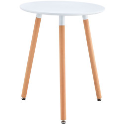 Masa Tempo Kondela Elcan New Tip 1 60x60 (White/Beech) Thumb