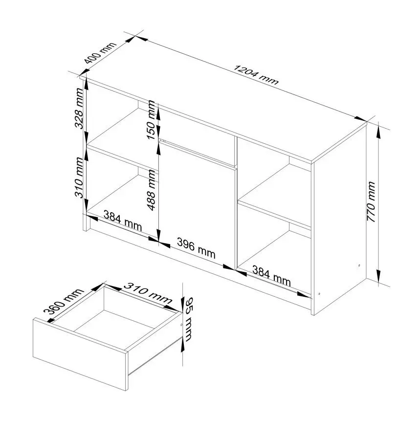 Tumba Akord B-17 1SZ1D (Sonoma Oak)