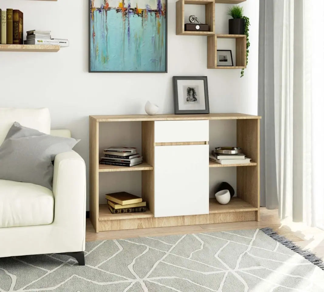 Tumba Akord B-17 1SZ1D (Sonoma Oak/White)