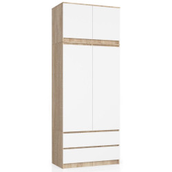 Dulap cu mezanin Akord S90 2D2SZ (Sonoma Oak/White) Thumb