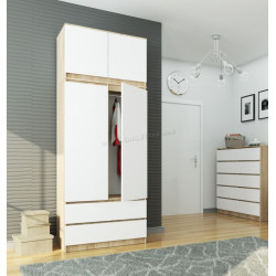 Dulap cu mezanin Akord S90 2D2SZ (Sonoma Oak/White)