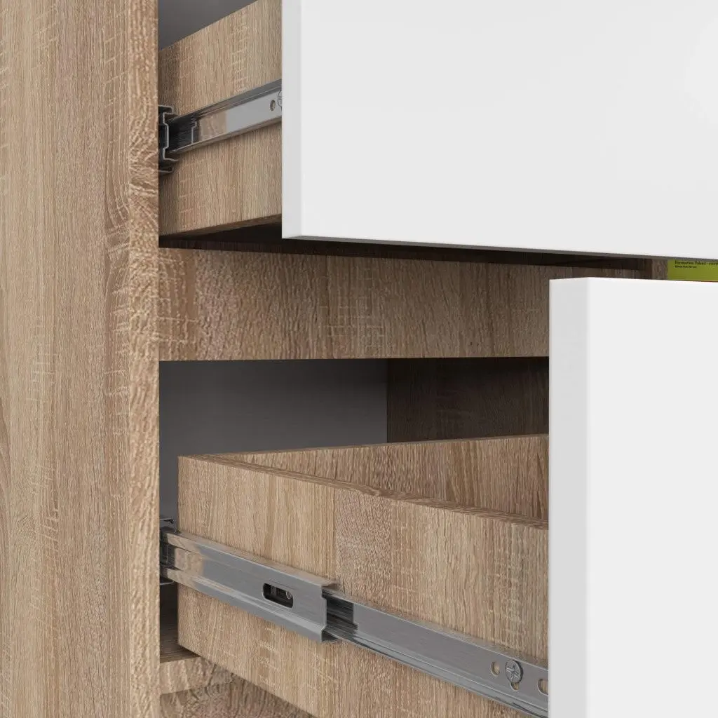 Тумба Akord K80 Jerry 1 3S (Sonoma Oak/White)