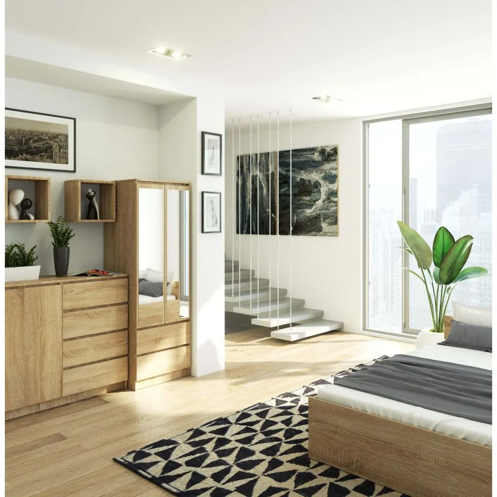 Шкаф с зеркалом Akord Star S60 2D2SZ (Sonoma Oak)