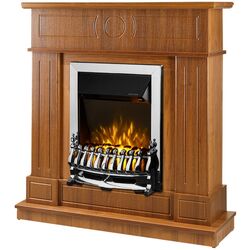 Каминокомплект Ambasador с очагом Galileo Silver (Brown)